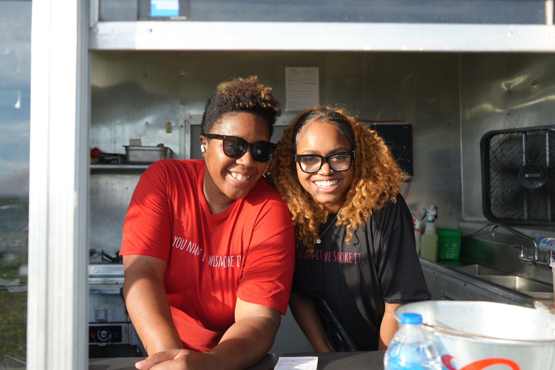 Food truck team all smiles at Brookhill
